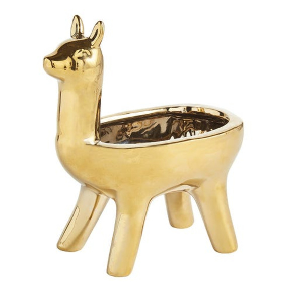 Other - Small Mod Golden Llama Trinket Dish Planter